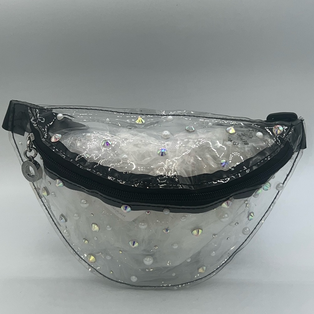 Clear Gem & Pearl Fanny pack